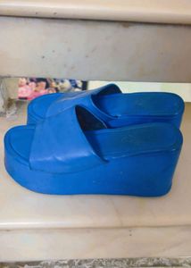 Blue Platform Sandals