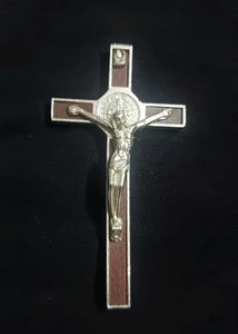 Beautiful Silver Crucifix with Wooden Accents
