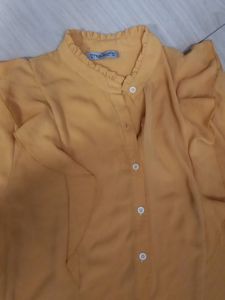 Mustard Top With Long Sleeves