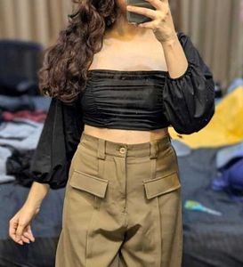 Black Bandeau Top