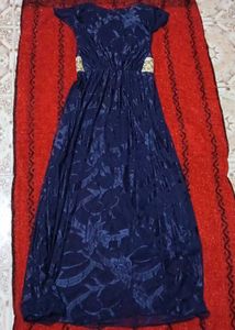 Elegant Navy Blue Maxi Dress