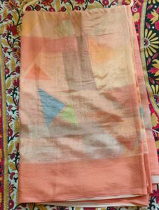 Elegant Peach Saree