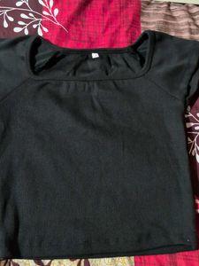 Black  Crop Top