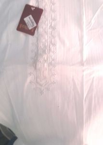 White Kurta and pajama set.100%cotton