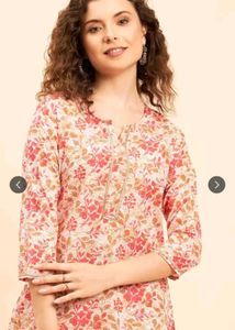 Floral Print Kurta