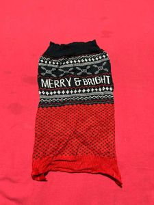 Christmas Knit Dog Sweater – Red &amp; Black