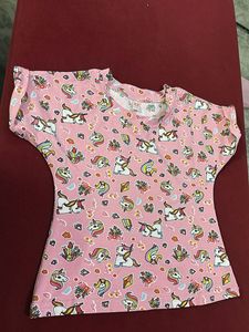 Cute Unicorn Print Top