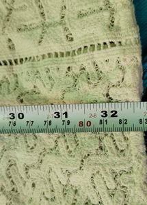 Elegant Cream Crochet Lace Midi Dress