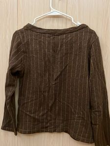 Striped Brown Long Sleeve Top