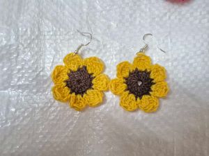 Crochet Flower Earrings