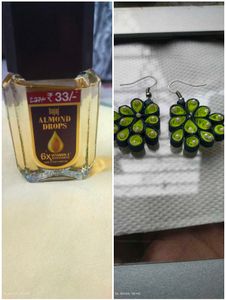 Bajaj almond oil and paper earings