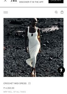 ZARA White Knit Maxi Dress