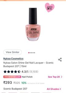 Nykaa Salon Shine Gel Nail Polish