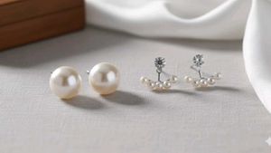 Elegant Pearl &amp; Crystal Earrings