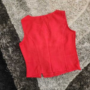 Red Korean Style Top