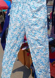 Blue Casual Leggings