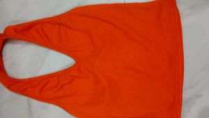 Orange Halter Neck Top