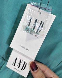 AND TEAL A-LINE DRESS