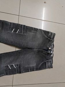 Gray Cargo Jeans