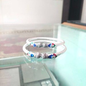 Pure Silver Treditional Openable Kada 1 Pair