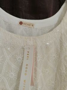 Ivory Embroidered Dress