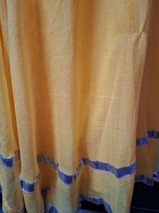 Yellow Skirt with Silver Trim