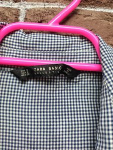 ZARA Checkered Long Sleeve Shirt