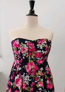 Floral Strapless Mini Dress