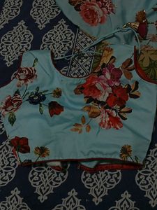 Floral Print Kurti with Dupatta