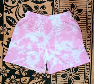Tie Dye Shorts for Women and Girls (Pink)