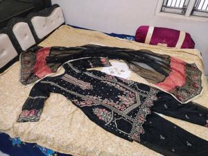 Elegant Embroidered party wear Kurta Set
