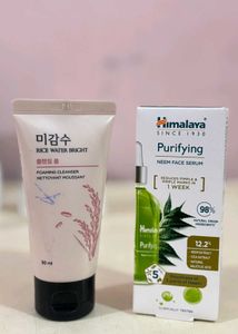 Himalaya face serum & faceshop cleanser