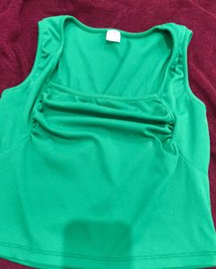 Fluorescent Green Ribbed Top (My Profile Pic