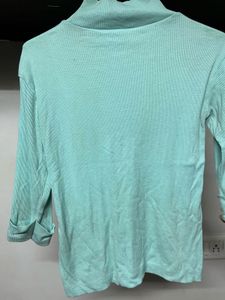 Mint Green Turtleneck Top