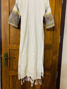 white Pakistani suit