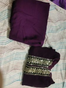 Purple Dress with Sequin Detail
