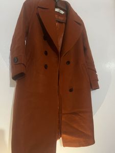Chic Rust-Colored Trench Coat