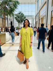 🍋 Luxe Chartreuse Smock Dress: Your Glow Up ✨