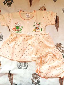 Cute Baby Girl Dress & Bloomers Set