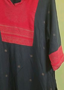 Black Cotton Kurti (Women)