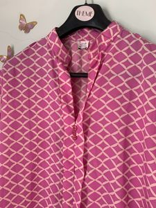 Pink And Sandal Chinese Collar Top (women)