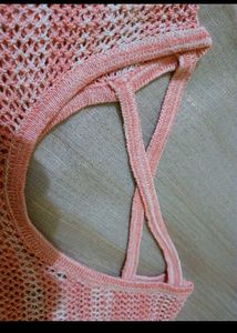 Winter Peach Knit Top