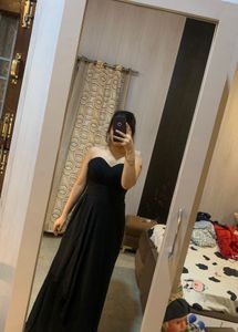 Elegant Black Strapless Gown🦋❤️🎀