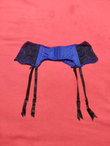 Blue Lace Garter Belt – Size M | Premium Quality