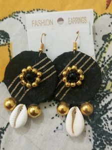 Unique Black & Gold Earrings