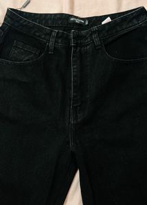 BLACK CARGO WIDE LEG Baggy JEANS