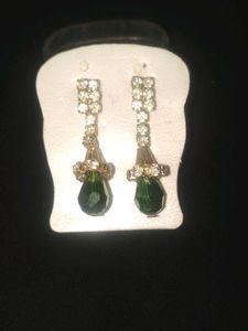 BUY 1 GET 2 FREE Emerald Green Dangle Earrings