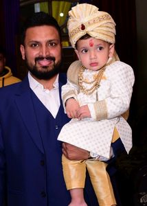 Full sherwani set for baby boy including mala