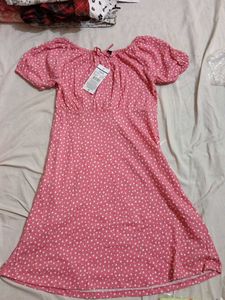 Cute Pink Polka Dot Dress