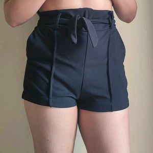 High Waisted Black Shorts